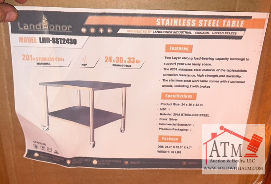 NEW LandHonor Stainless Steel Table