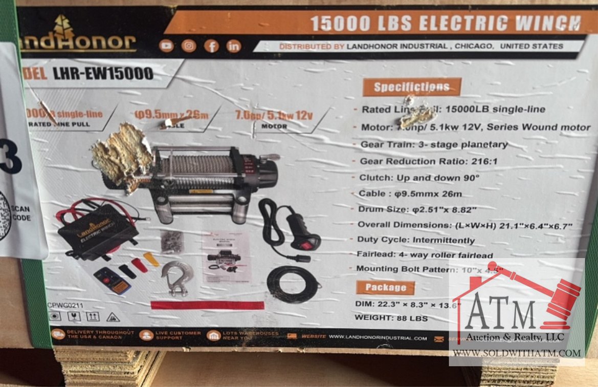 NEW LandHonor 15000 Lb Electric Winch
