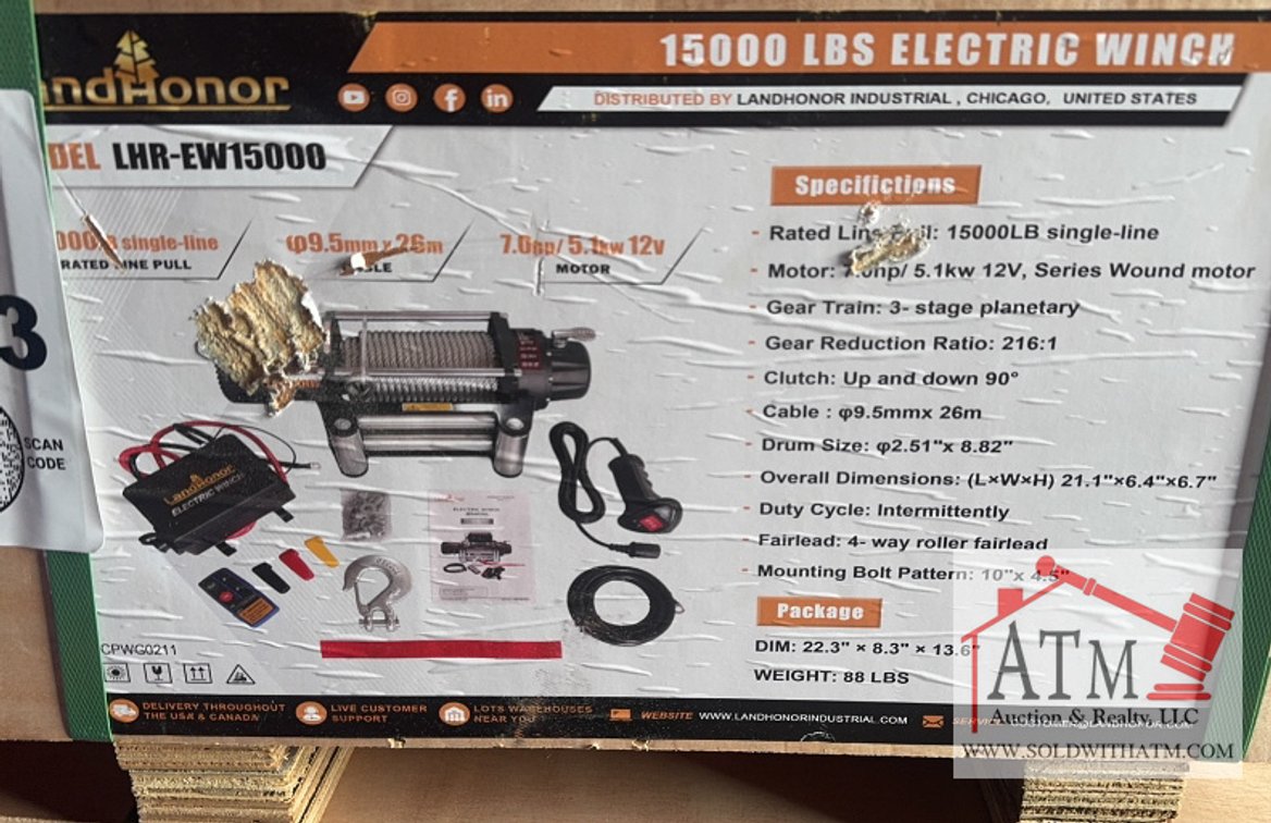 NEW LandHonor 15000 Lb Electric Winch