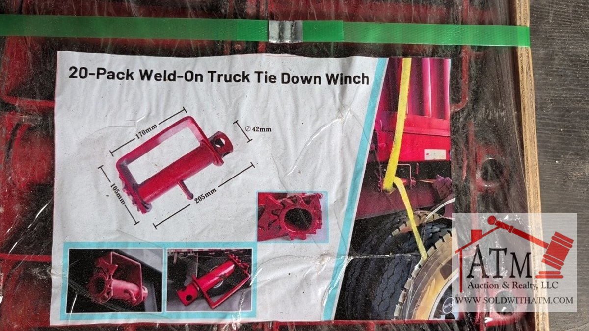 (20) Weld-on Truck Tie Down Winches