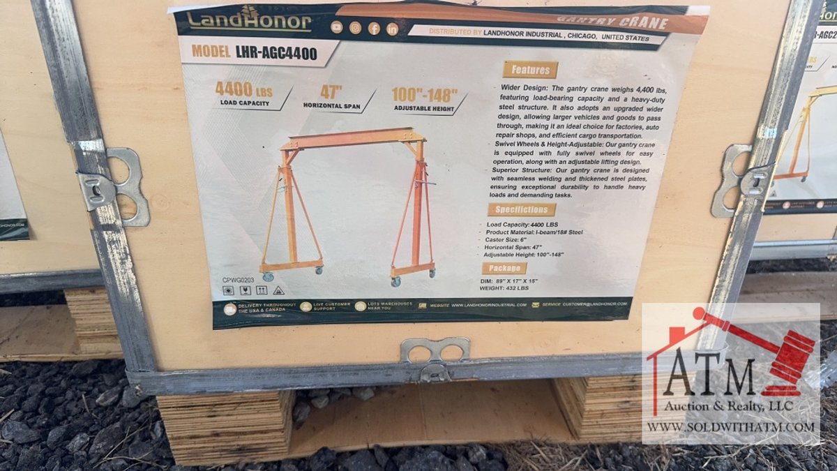 NEW LandHonor 4400 Lb Gantry Crane