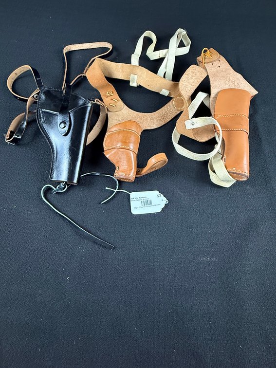 (3) Leather Shoulder Holsters