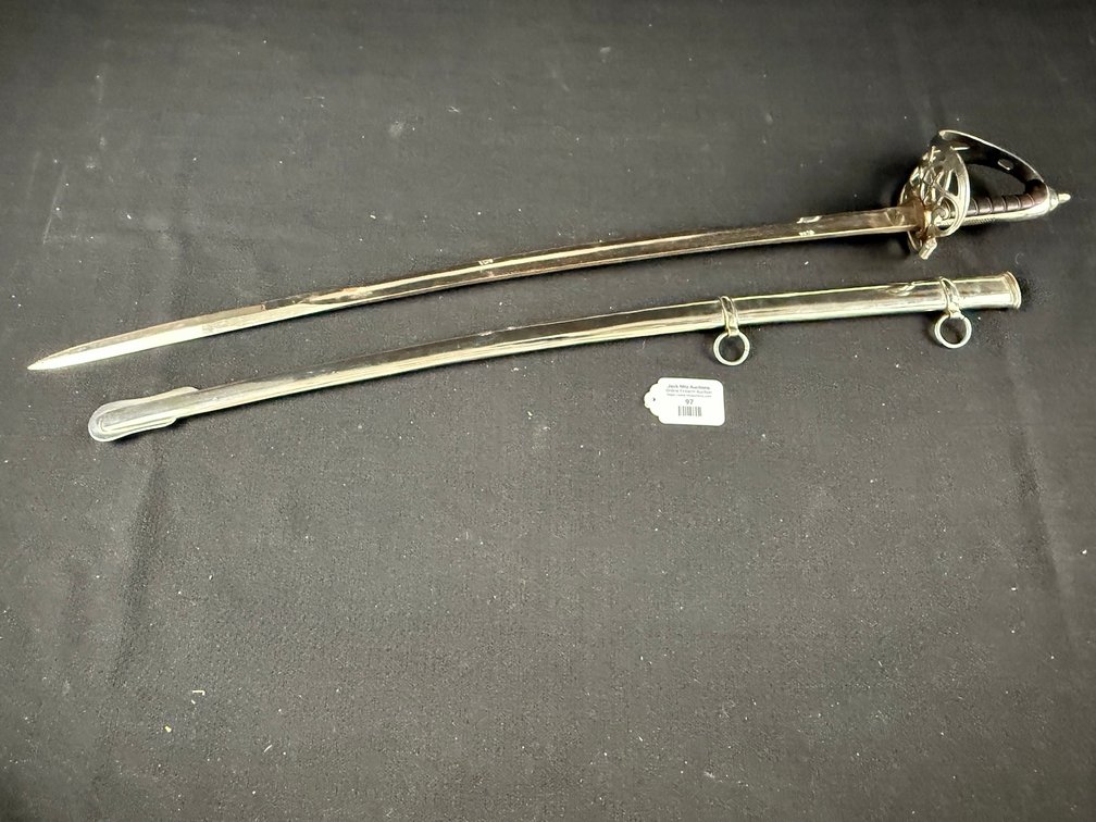 Unmarked Officers Dress Sword with Sheath