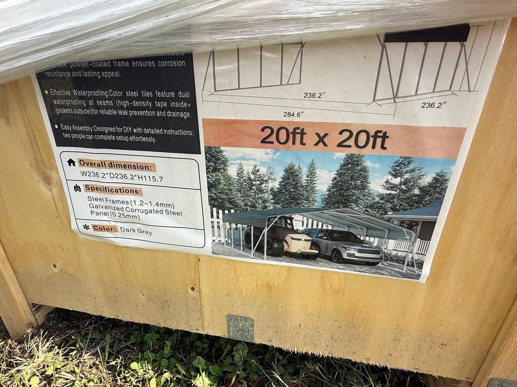 New SDLANCH SDLC2020FT 20 ft. x 20 ft. Steel Carport