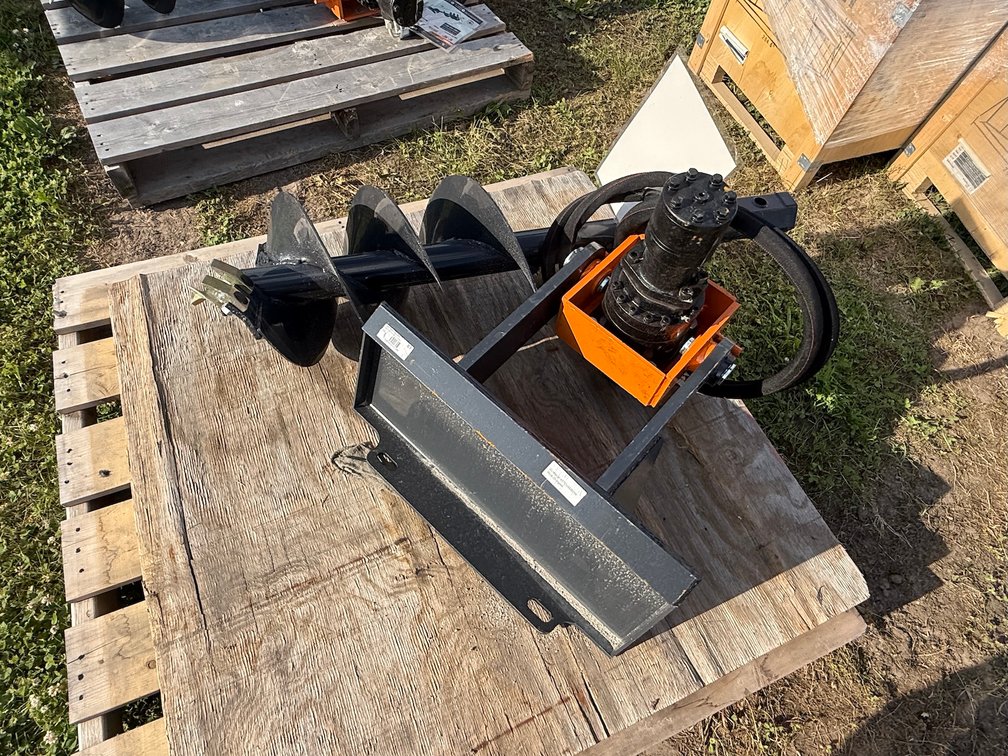 Unused Wolverine MAD-12-12D Mini Skid Steer Auger Drive & Bit Attachment