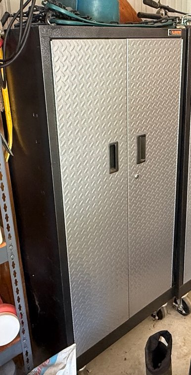 Gladiator 2-Door Locking & Stacking Storage Cabinet on Wheels.