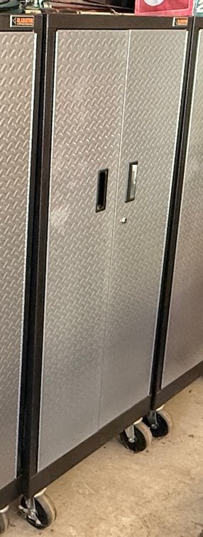 Gladiator 2-Door Locking & Stacking Storage Cabinet on Wheels.