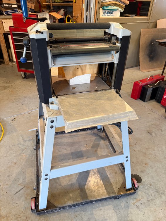 Delta Shopmaster Portable Planer on 4-Wheel Cart