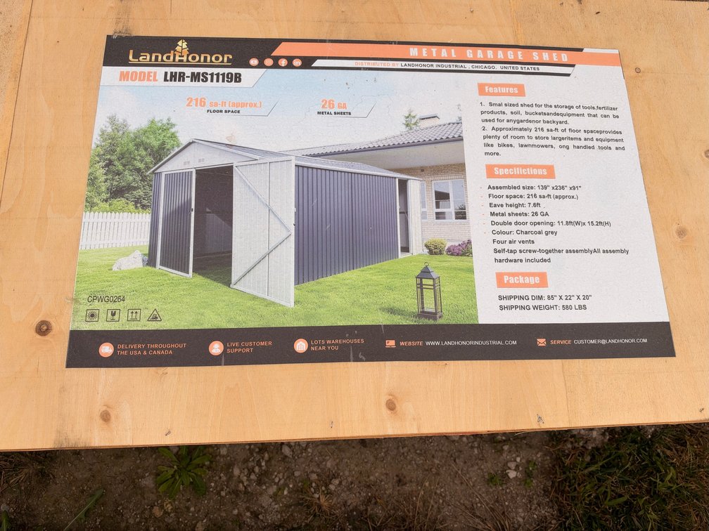LandHonor LHR-MS1119B Metal Garage Shed