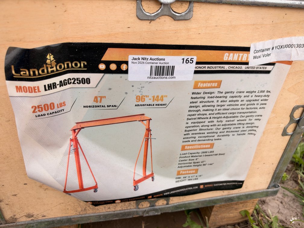 LandHonor LHR-AGC2500 Gantry Crane