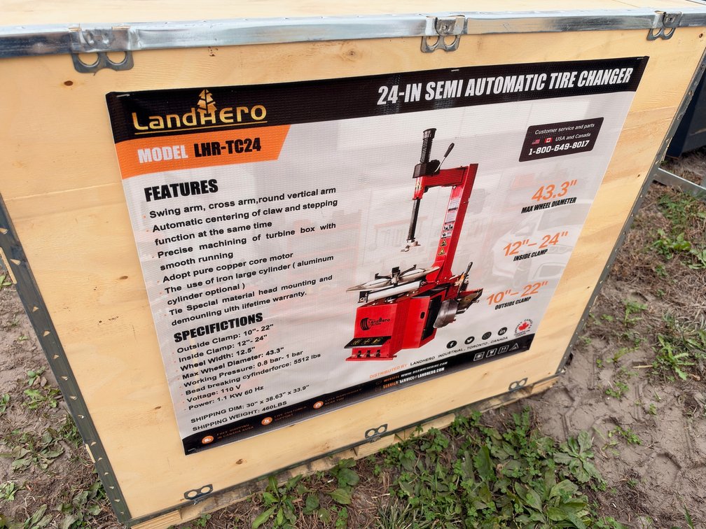 LandHero LHR-TC24 24 in. Semi-Automatic Tire Changer