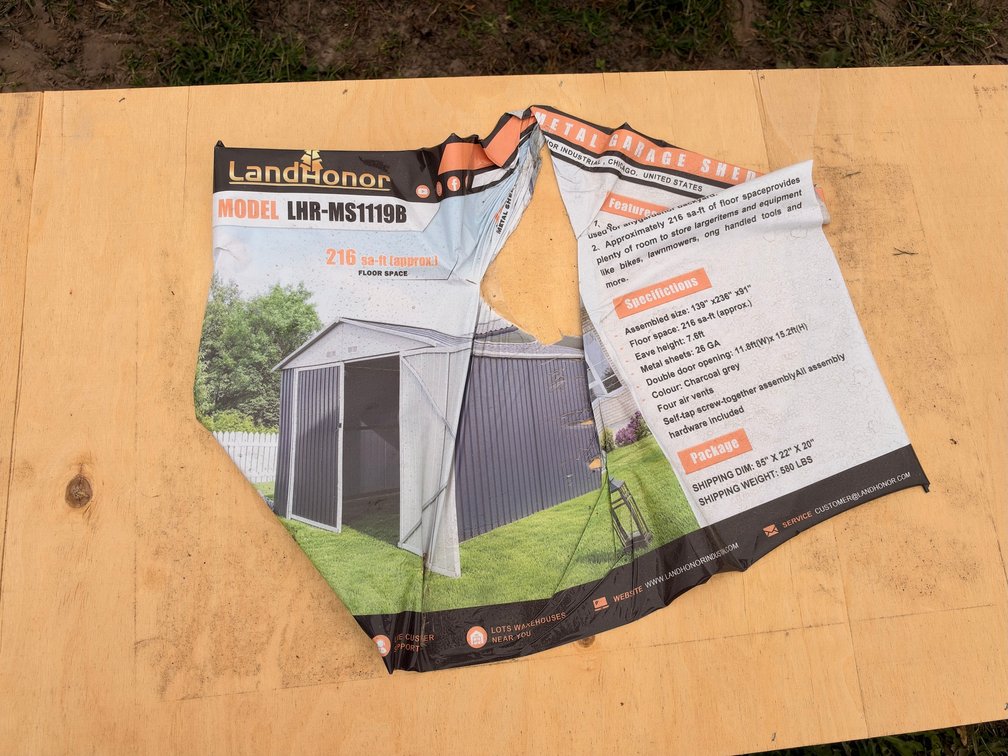 LandHonor LHR-MS1119B Metal Garage Shed