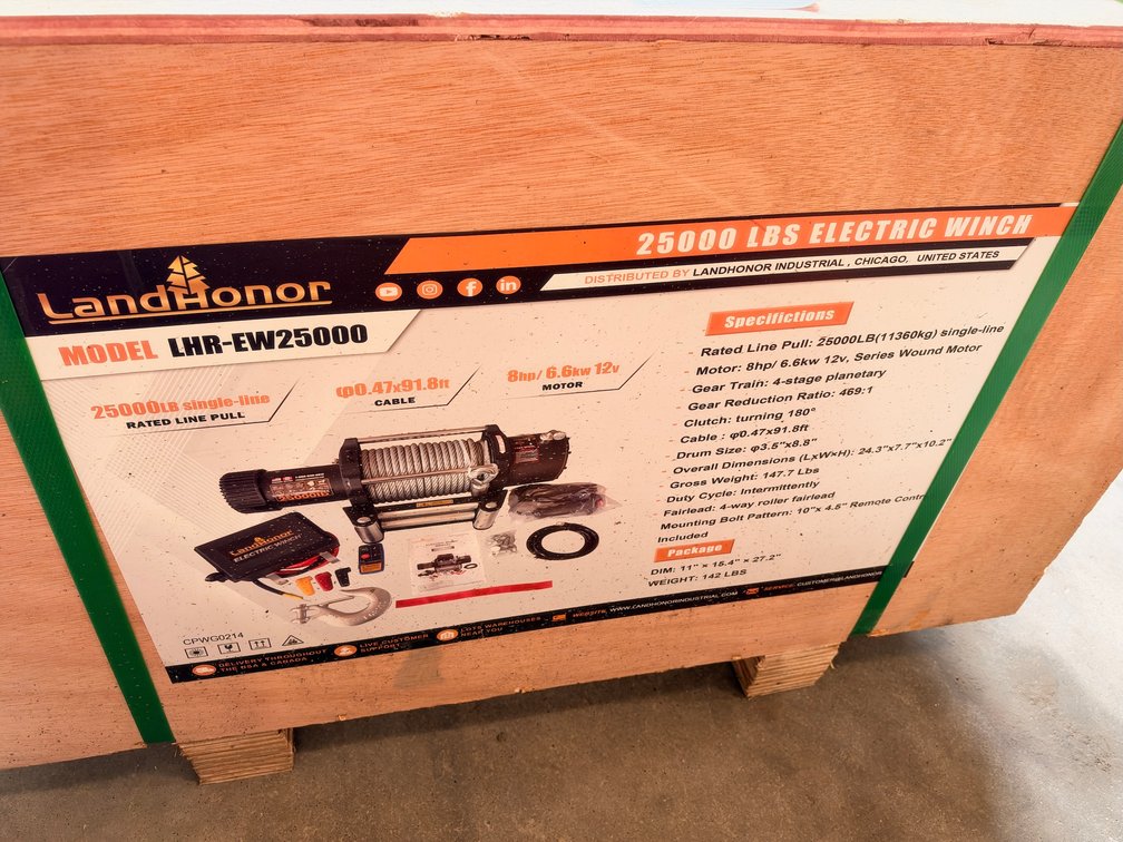 LandHonor LHR-EW25000 25,000 lb. Electric Winch