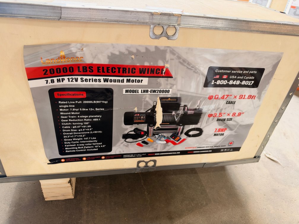 LandHonor LHR-EW20000 20,000 lb. Electric Winch