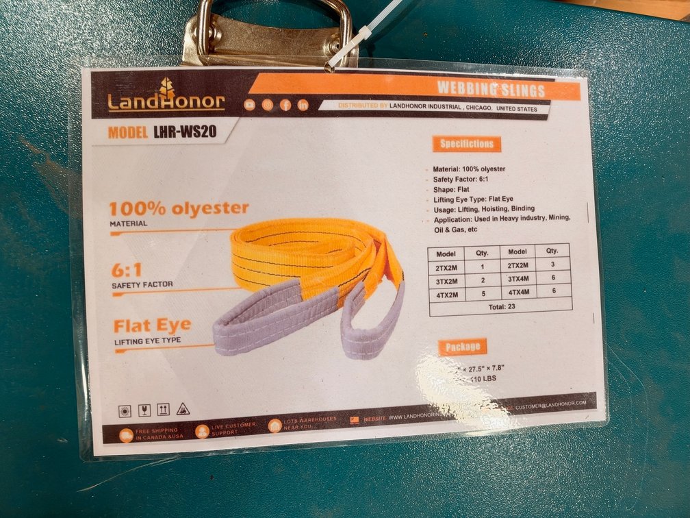 LandHonor LHR-WS22 Webbing Slings (23 Total)