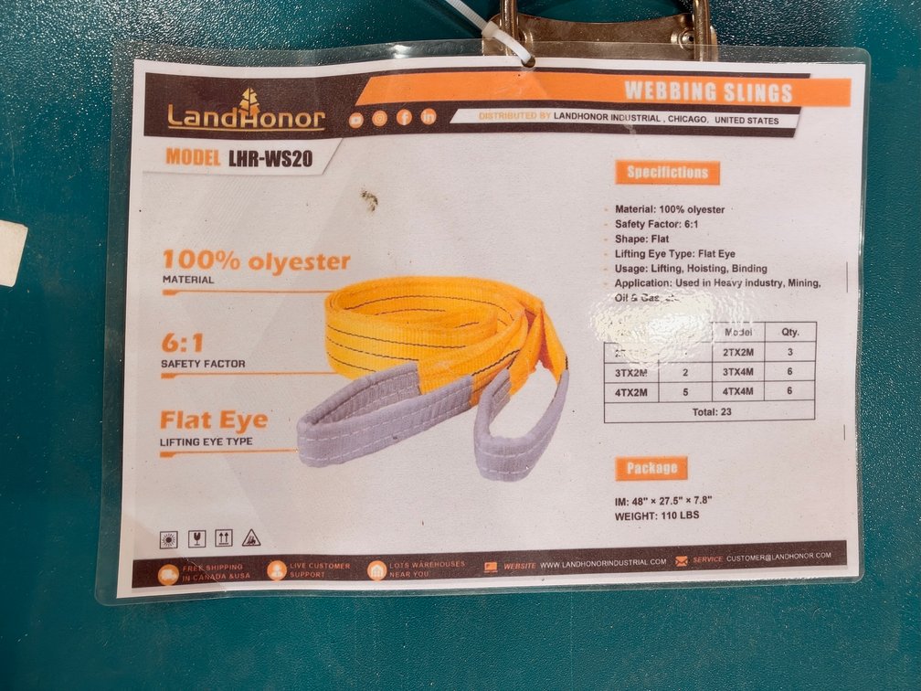 LandHonor LHR-WS22 Webbing Slings (23 Total)