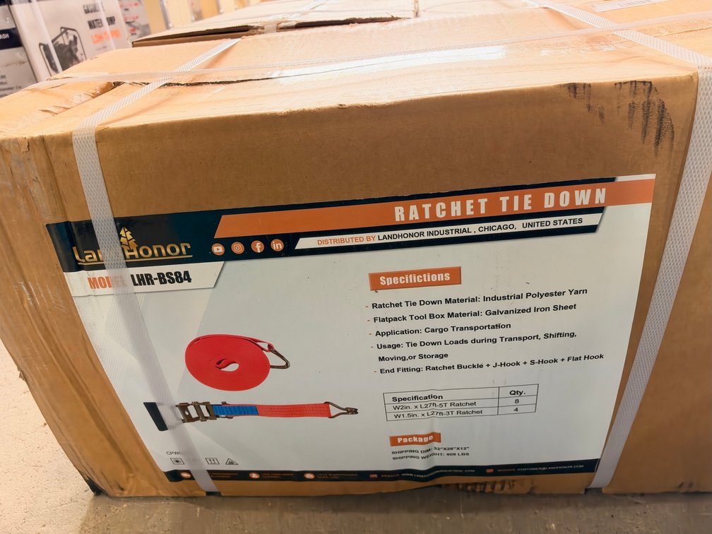 LandHonor LHR-BS84 Ratchet Tie Downs (12 Total)