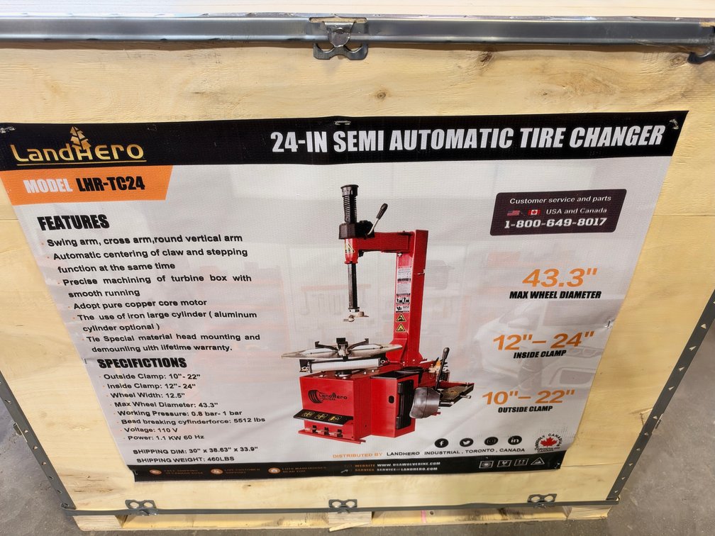 LandHero LHR-TC24 24 in. Semi-Automatic Tire Changer