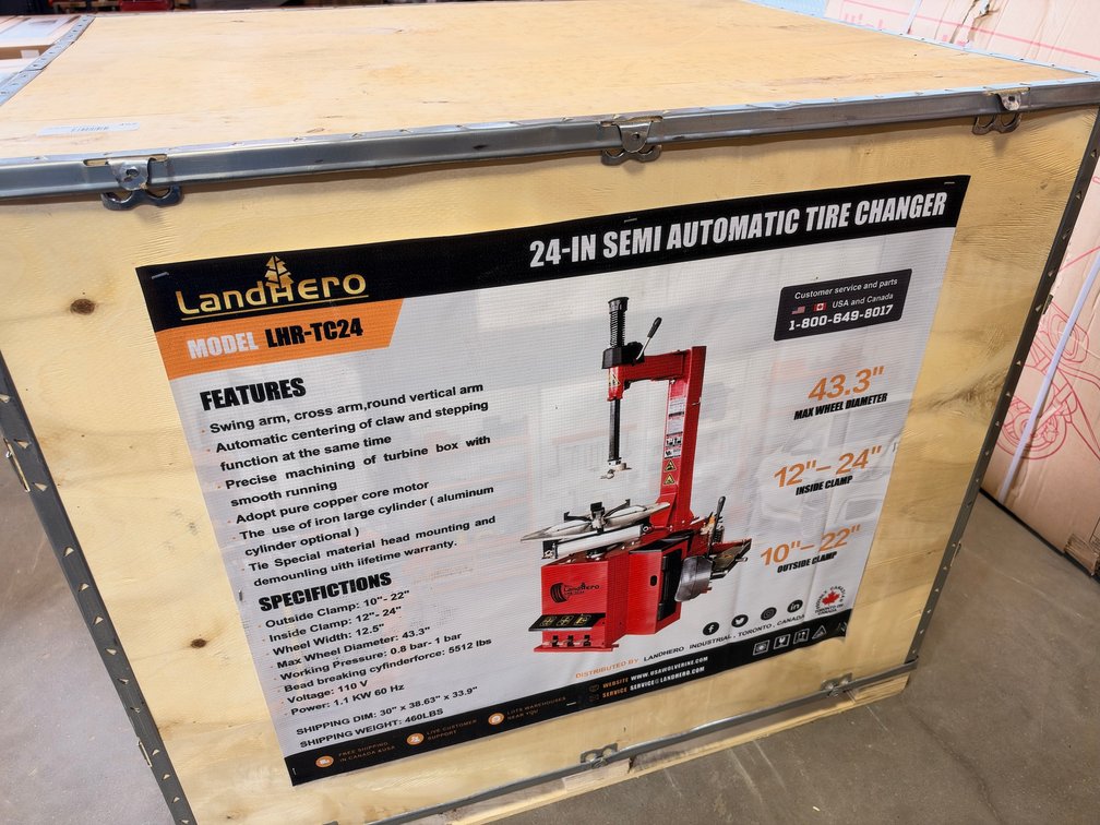 LandHero LHR-TC24 24 in. Semi-Automatic Tire Changer