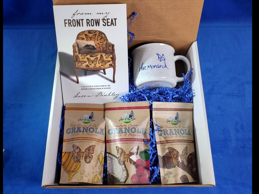 Blue Monarch Gift Box w/ Mug & Granola 