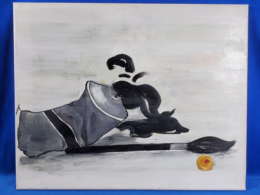 "Paint It Black" Acrylic Painting on Canvas by Joy Snead (LPO)