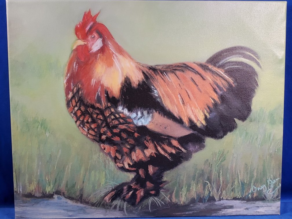 "Light My Fire" Acrylic Painting on Canvas by Arey Jean Barton (LPO)