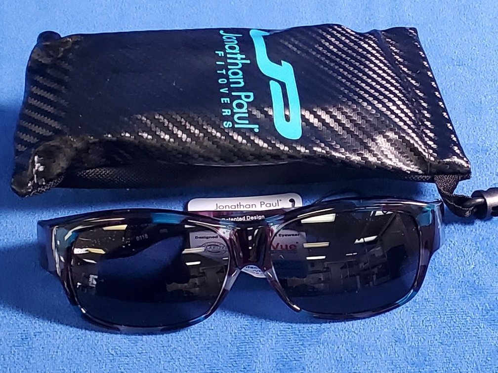 Jonathan Paul Ladies Fit over Sunglasses in Purple/Turquoise w/case (New)