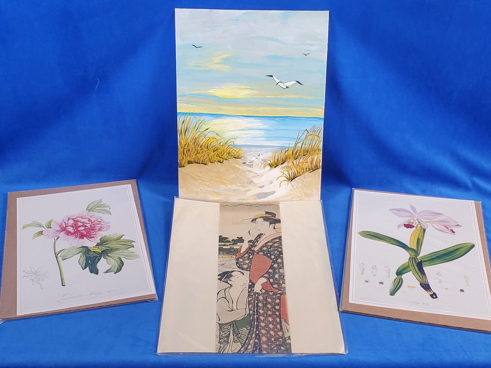 Cooling off at the Pier Signed "Kiyonga ga" Publishers Seal reading "Eiju ban". & More