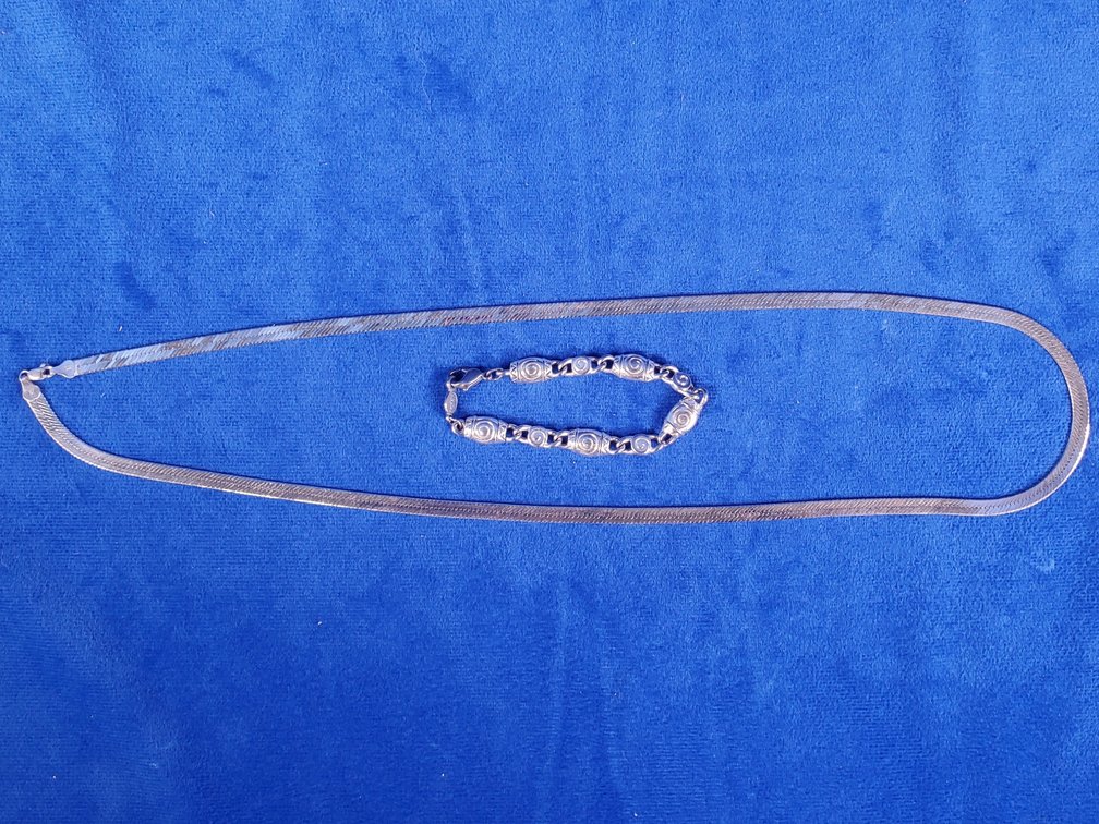 30" Herringbone Chain & Napier Bracelet