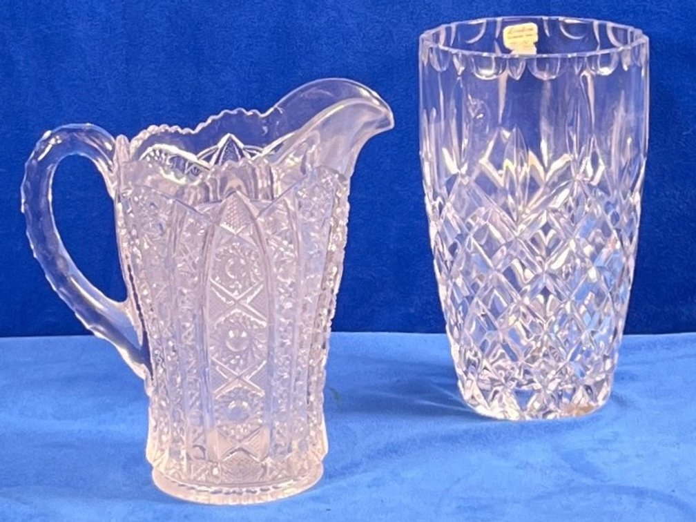 Crystal Vase & Glass Water Pitcher (LPO)
