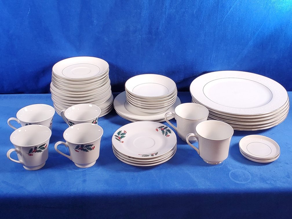 Crown Victoria China (Lovelace Pattern) & Alco Industries Christmas China (LPO)