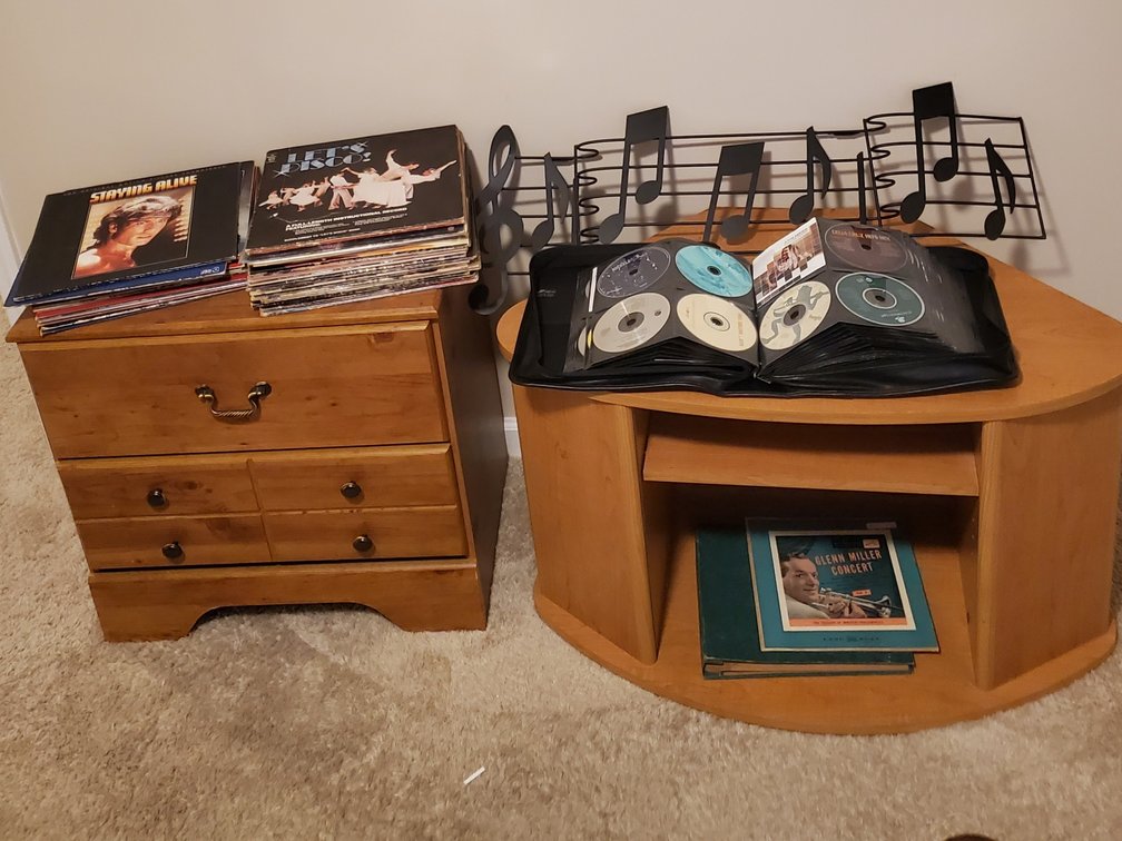 Classic Vinyl, CD Collection, Side Table, TV Stand & More. (LPO)