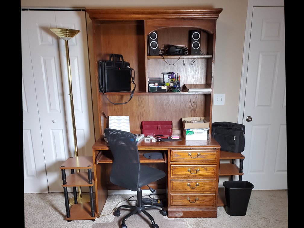 Student Desk, Adjustable Office Chair, Torchier Lamp, Office Supplies & More (LPO)