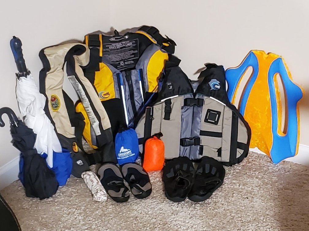 Kelty Back Pack, (2) MTI Life Vests & More (LPO)