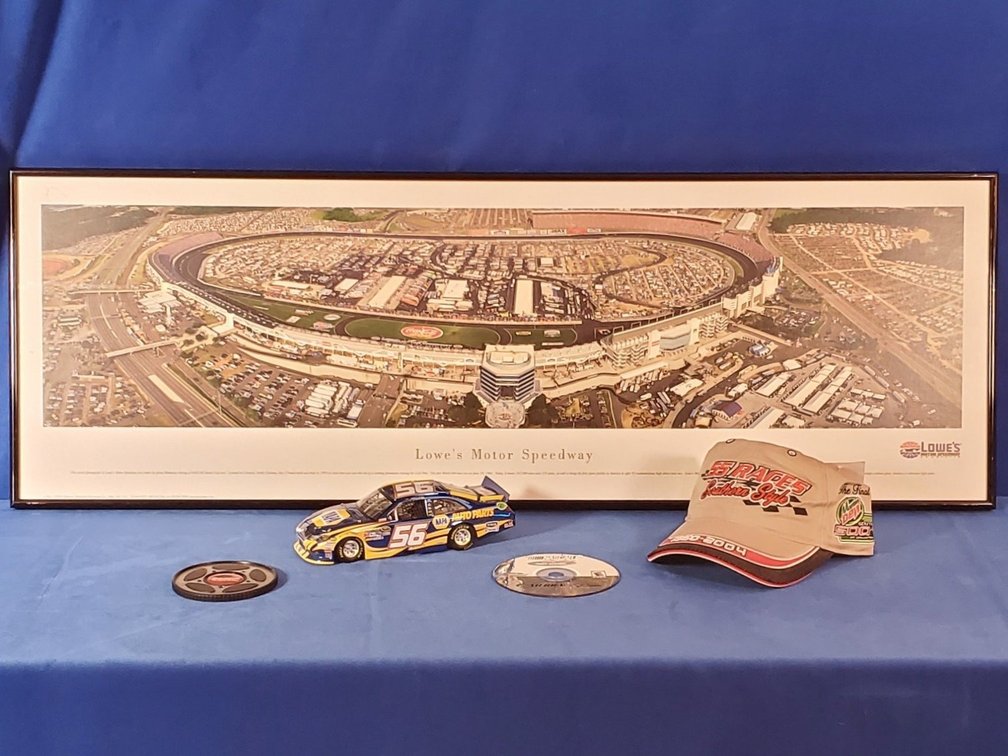 Autographed #56 Martin Truex 1/24 Scale Die Cast Car, Lowes Motor Speedway Print & More (LPO)