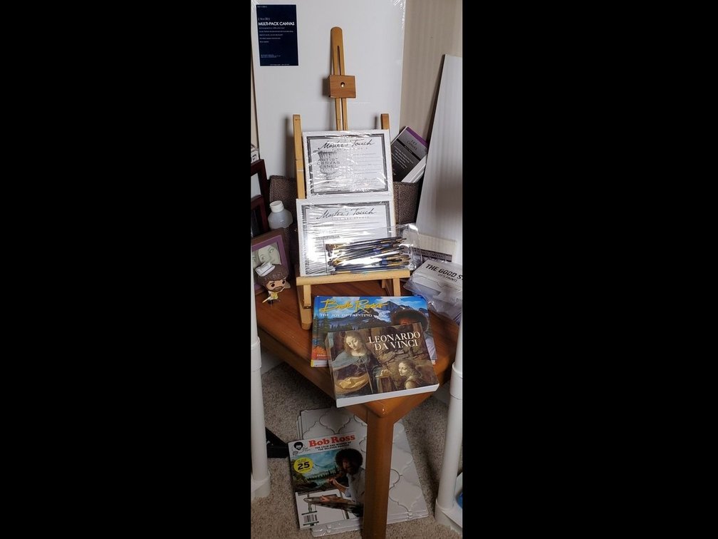 Easel, Canvas Paint Boards, Brushes, Books & More (LPO)