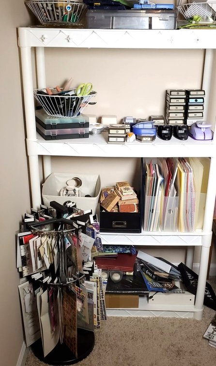 Scrapbooking Lot #1 w/Shelf (LPO)