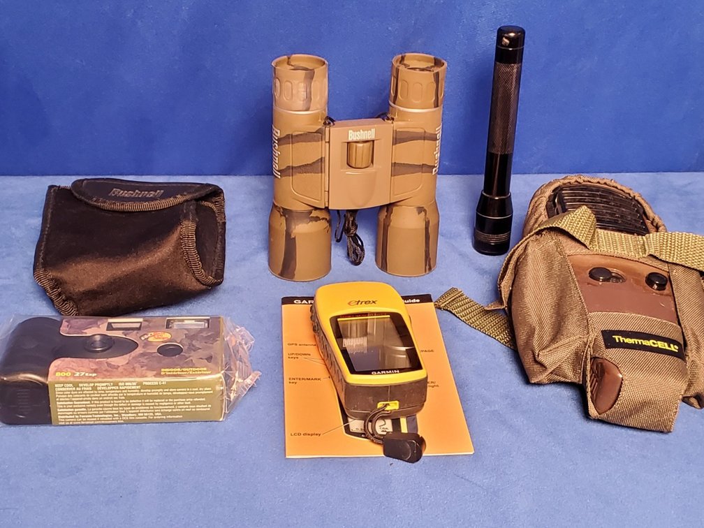 Bushnell 16x32 Binoculars, Garmin Etrex GPS Tracker, Thermacell & More