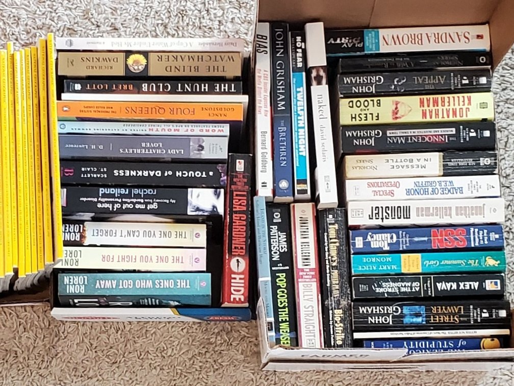 (3) Boxes Paperback Books (LPO)
