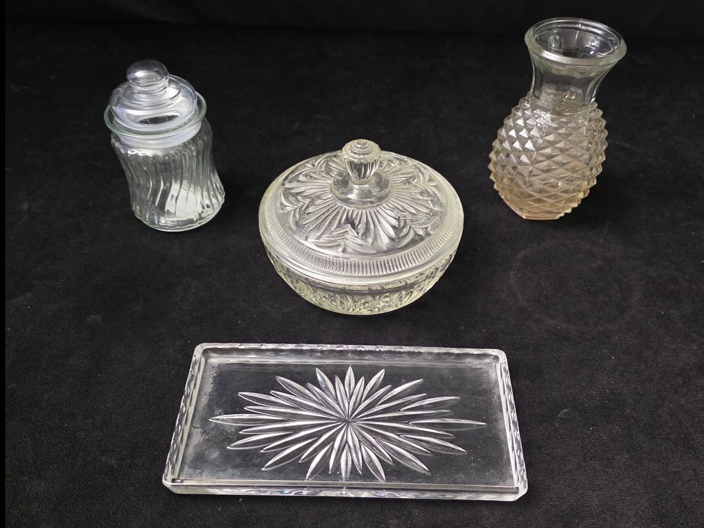 Vintage Avon Candy Dish, Pineapple Pattern Vase & More (LPO)