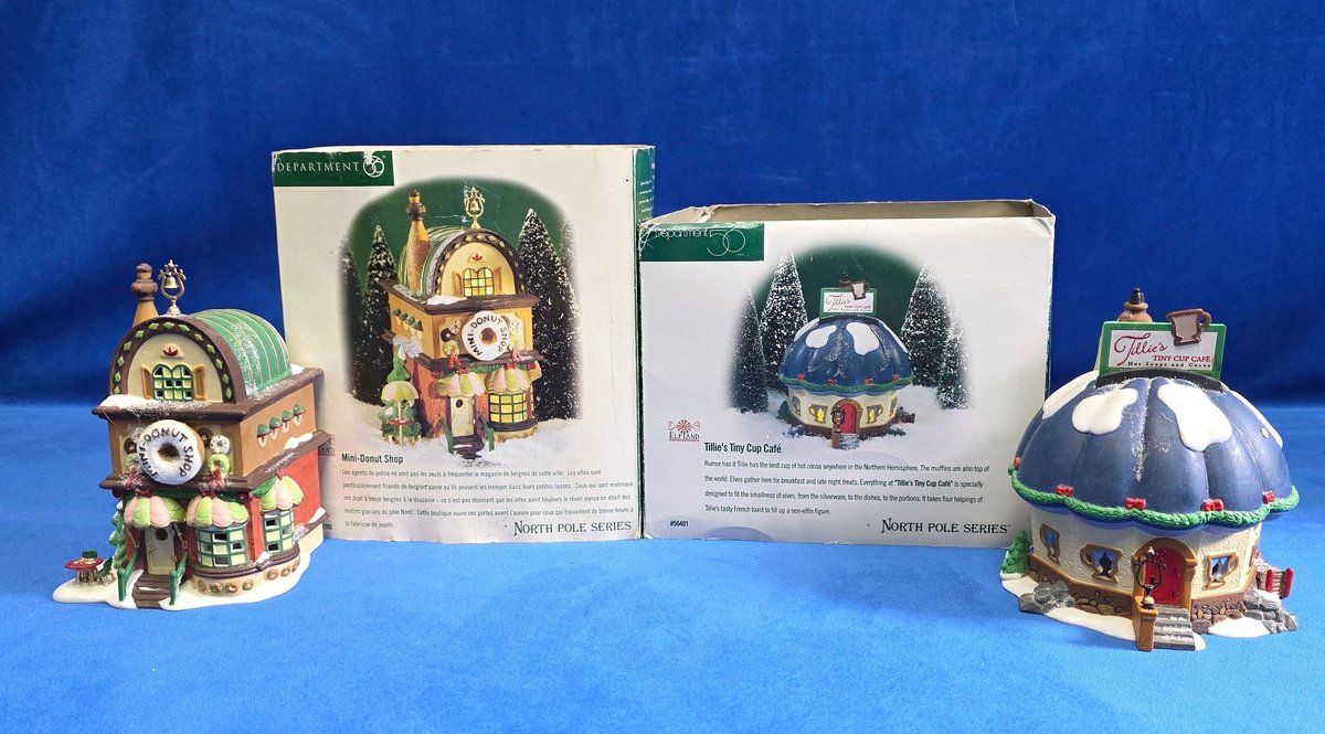 Department 56 "Mini-Donut Shop" & "Tillie's Tiny Cup Cafe"
