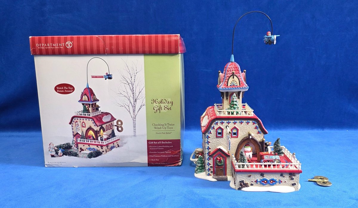 Department 56 "Checking It Twice Wind-Up Toys" 