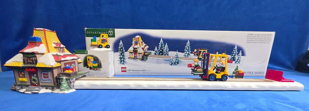 Department 56 "Lego Warehouse Forklift" & "Brick Lift"