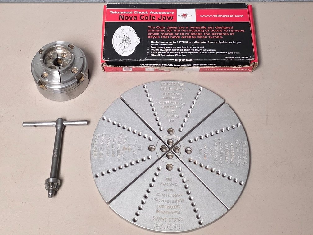 NOVA G3 Lathe Chuck & Nova Cole Jaw