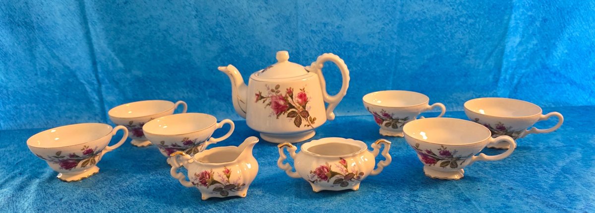 9-Piece Floral Tea Set