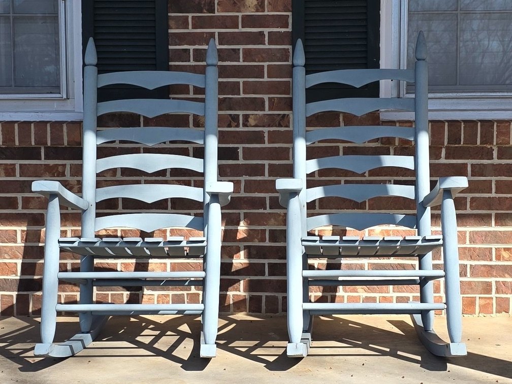 Pair of Wood Rocking Chairs (LPO)