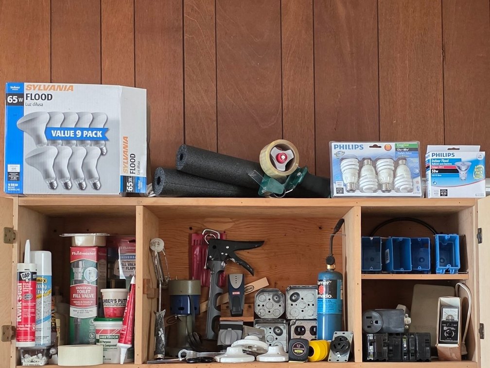 Lightbulbs, Caulk, Caulk Gun, Electrical Boxes & More (LPO)