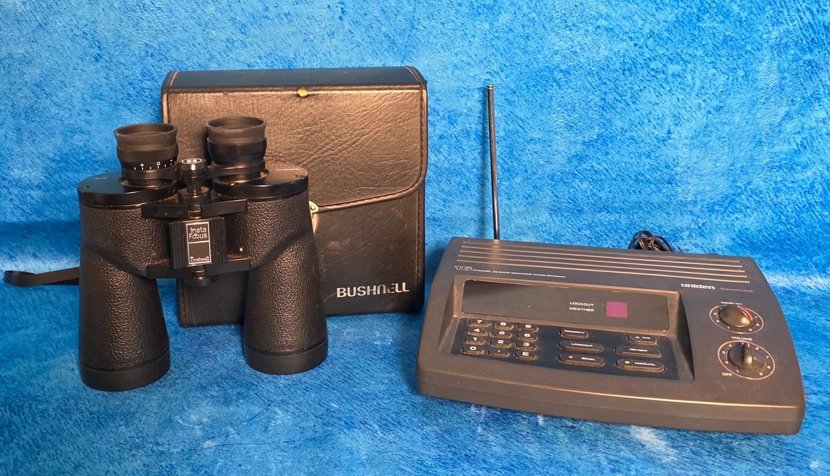 Bushnell Binoculars & Uniden Bearcat 16-Channel Scanner