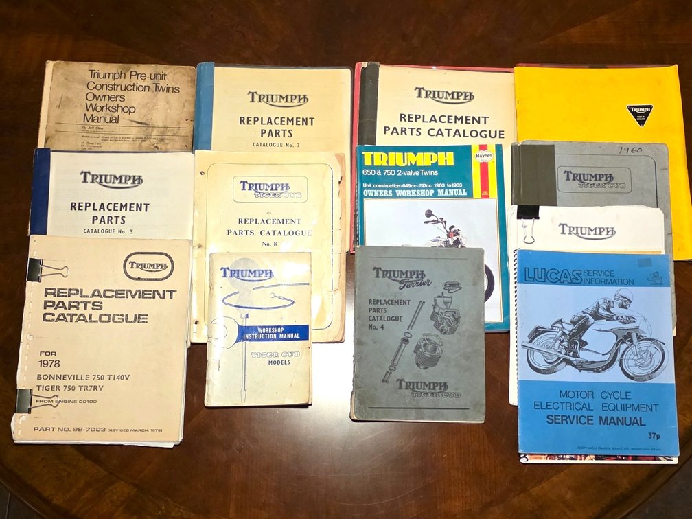 Triumph Motorcycle Parts Catalogs, Service Manuals & More
