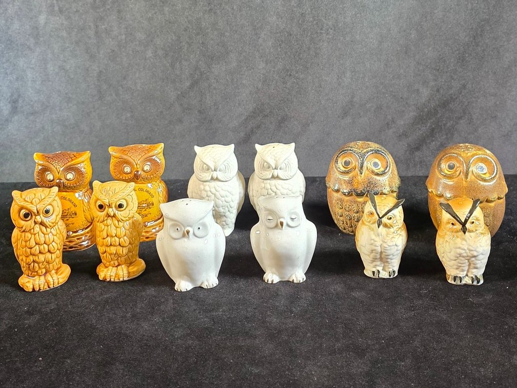 (6) Sets of Owl Motif Salt & Pepper Shakers